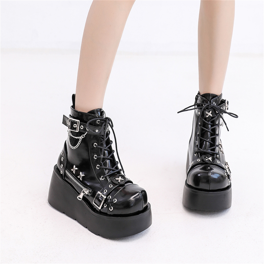 Brand New Ladies Goth Platform – Motorcycle Chain recenzja i cena